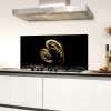 Garnalen - Zwart - Goud - Dieren Spatscherm Aluminium klein -sfeer4