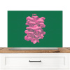 Abstract - Pink - Lijnen - Groen Spatscherm Aluminium klein -3d_volledig