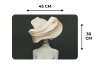 Vrouw - Beige - hoed Placemat vinyl groot -specs