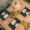 Vrouw - Beige - hoed Placemat vinyl groot -zzsfeer5_Kitchenyeah-website