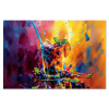 Explosie van Fruit en Kleur Spatscherm Aluminium klein -3d_volledig