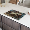 Geologisch Marmeren Wonder Inductie beschermer vinyl 3mm klein -sfeer8