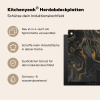 Gouden Rivieren in Zwart Marmer Inductie beschermer vinyl 3mm klein -zzzzzzusp-haakje_DE