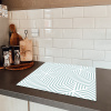 IJzige Zigzag Inductie beschermer vinyl 3mm middel -sfeer3