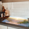 Strandzonsondergang met Helmgras Inductie beschermer vinyl 3mm klein -sfeer3