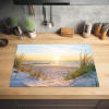 Strandzonsondergang met Helmgras Inductie beschermer vinyl 3mm klein -sfeer5