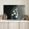 Vogel - Japandi - Groen Spatscherm Aluminium klein -zzproduct_nieuw