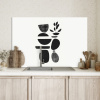 Japandi - Zwart - Abstract Spatscherm Aluminium klein -zzproduct_nieuw