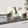 Japandi - Abstract - Groen Spatscherm Aluminium klein -zzproduct_nieuw