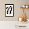 Zuurstokken - Kerst - Snoepgoed - Zwart - Feestdagen KitchenYeah - Keuken - Fotolijst klein -sfeer1