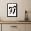 Zuurstokken - Kerst - Snoepgoed - Zwart - Feestdagen KitchenYeah - Keuken - Fotolijst klein -sfeer2