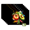 Tomaat - Avocado - Peper - Graffiti - Verf - Modern Placemat vinyl groot -zzsfeer3_Kitchenyeah-website