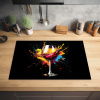 Wijn - Glas - Graffiti - Borrel - Rood - Verf Inductie beschermer vinyl 3mm klein -sfeer5