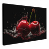 Kersen - Rood - Fruit - Water - Zwart KitchenYeah - Keuken - Canvas klein -3d