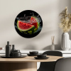 Watermeloen - Zwart - Water - Fruit - Meloen KitchenYeah - Keuken - Wandcirkel Forex klein -sfeer2