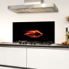 Kreeft - Oranje - Zwart - Opvallend Spatscherm Aluminium klein -sfeer4