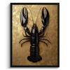 Kreeft - Zwart - Goud - Luxe KitchenYeah - Keuken - Fotolijst klein -3d