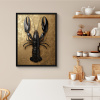 Kreeft - Zwart - Goud - Luxe KitchenYeah - Keuken - Fotolijst klein -sfeer2