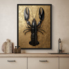 Kreeft - Zwart - Goud - Luxe KitchenYeah - Keuken - Fotolijst klein -sfeer1