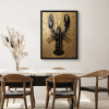 Kreeft - Zwart - Goud - Luxe KitchenYeah - Keuken - Fotolijst klein -sfeer3
