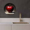 Apple - Hart - Rood KitchenYeah - Keuken - Wandcirkel Forex klein -sfeer1