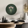 Tulpen - Liefde - Donkergroen KitchenYeah - Keuken - Wandcirkel Forex klein -sfeer2