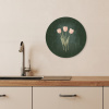 Tulpen - Liefde - Donkergroen KitchenYeah - Keuken - Wandcirkel Forex klein -sfeer3