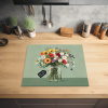 Bloemen - Vaas - Kaartje Inductie beschermer vinyl 3mm klein -sfeer5