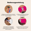 Lama - Kimono - Bloemenkrans - Felroze Spatscherm Aluminium klein -zgebruik_DE