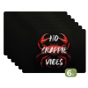 Krab - Rood - Tekst - Zwart Placemat vinyl groot -zzsfeer3_Kitchenyeah-website
