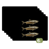 Vissen - Goud - Zwart Placemat vinyl groot -zzsfeer3_Kitchenyeah-website