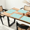 Mintgroene Botanische Ets Placemat vinyl groot -zzsfeer4_Kitchenyeah-website