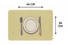 Illustratie - Bord - Bestek - Beige Placemat vinyl groot -specs