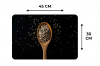 Sesam - Lepel - Zwart Placemat vinyl groot -specs