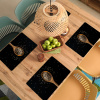 Sesam - Lepel - Zwart Placemat vinyl groot -zzsfeer5_Kitchenyeah-website