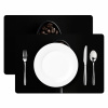 Koffiebonen - Lepel - Zwart Placemat vinyl groot -zzsfeer2_Kitchenyeah-website