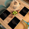 Koffiebonen - Lepel - Zwart Placemat vinyl groot -zzsfeer5_Kitchenyeah-website
