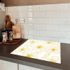 Bloemen - Patroon - Illustratie - Geel Inductie beschermer vinyl 3mm middel -sfeer3