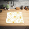 Bloemen - Patroon - Illustratie - Geel Inductie beschermer vinyl 3mm middel -sfeer5