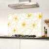 Bloemen - Patroon - Illustratie - Geel Spatscherm Aluminium klein -sfeer2