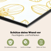 Bloemen - Patroon - Illustratie - Geel Spatscherm Aluminium klein -sfeer4