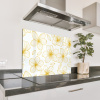 Bloemen - Patroon - Illustratie - Geel Spatscherm Aluminium klein -3d_volledig