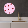 Roze - Hart - Lolly - Snoep KitchenYeah - Keuken - Wandcirkel Forex klein -sfeer1