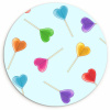 Lolly - Regenboog - Snoep KitchenYeah - Keuken - Wandcirkel Forex klein -3d