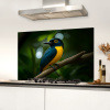Vogel - Tak - Geel - Bladeren Spatscherm Aluminium klein -sfeer2