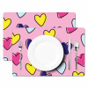 Hartjes - Valentijn - Patroon - Kleurrijk Placemat vinyl groot -zzsfeer2_Kitchenyeah-website