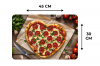 Pizza - Hart - Pepperoni - Tomaat Placemat vinyl groot -specs