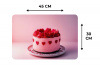 Taart - Hart - Roze Placemat vinyl groot -specs