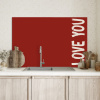 Schuin - Loveyou - Rood Spatscherm Aluminium klein -zzproduct_nieuw