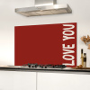 Schuin - Loveyou - Rood Spatscherm Aluminium klein -sfeer2